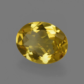 Berilo dorado amarillo natural de 2,09 ct, corte óvalo, VS