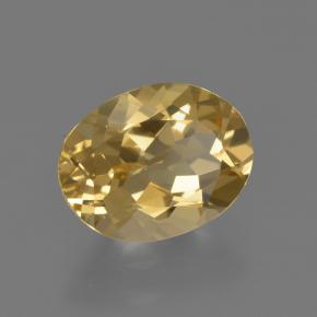 Berilo dorado dorado natural de 2,19 ct, corte óvalo, VVS