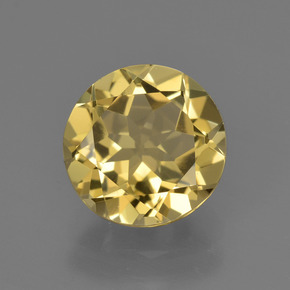 Berilo dorado oro natural de 2,17 ct, corte redondo, VVS-VS