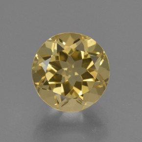 Berilo dorado oro natural de 2,06 ct, corte redondo, VVS