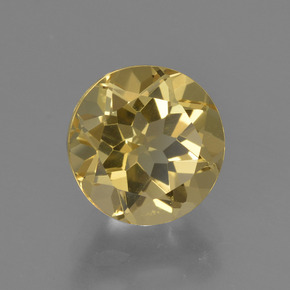 Berilo dorado oro natural de 2,06 ct, corte redondo, VVS