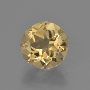 Berilo dorado oro natural de 1,79 ct, corte redondo, VS
