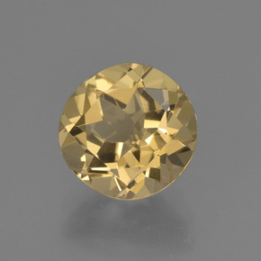 Berilo dorado oro natural de 1,79 ct, corte redondo, VS