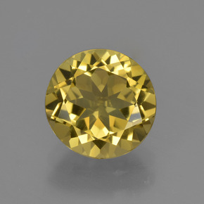 Berilo dorado oro natural de 1,73 ct, corte redondo, VVS