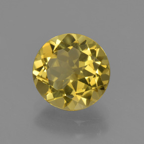 Berilo dorado oro natural de 1,73 ct, corte redondo, VVS