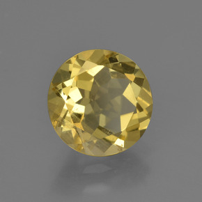 Berilo dorado oro natural de 1,67 ct, corte redondo, VS