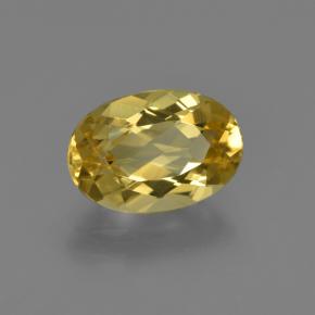 Berilo dorado dorado natural de 1,80 ct, corte óvalo, VVS