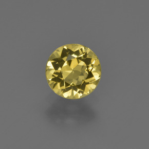Berilo Dorado Dorado amarillo natural de 0.61 ct, Corte Redondo, VVS