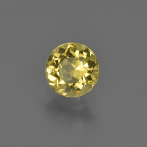 Berilo Dorado Dorado amarillo natural de 0.61 ct, Corte Redondo, VVS
