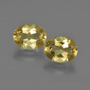 Gemas de berilo dorado amarillo natural de 3,67 ct, corte óvalo, VVS-VS