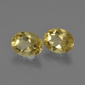 Gemas de berilo dorado amarillo natural de 3,67 ct, corte óvalo, VVS-VS