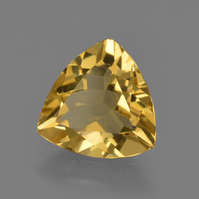 Berilo dorado oro natural de 1,87 ct, trillón, VS