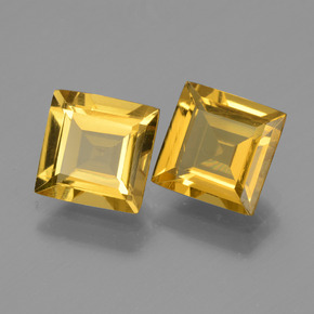 Gemas de berilo dorado oro natural de  ct, cuadrado, VVS-VS
