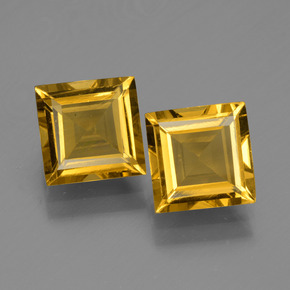 Gemas de berilo dorado dorado natural de 2,92 ct, cuadrado, VVS-VS