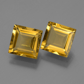 Gemas de berilo dorado dorado natural de 2,92 ct, cuadrado, VVS-VS