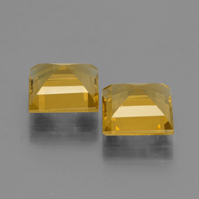 Gemas de berilo dorado dorado natural de 2,92 ct, cuadrado, VVS-VS