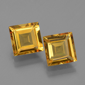 Gemas de berilo dorado amarillo natural de 3,10 ct, cuadrado, VVS-VS