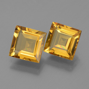Gemas de berilo dorado amarillo natural de 3,10 ct, cuadrado, VVS-VS