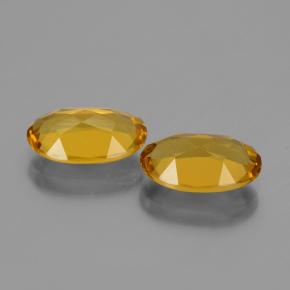 Gemas de berilo dorado naranja natural de 4,11 ct, corte óvalo, VVS-VS