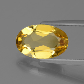Berilo dorado oro natural de 2,07 ct, corte óvalo, VVS-VS