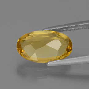 Berilo dorado oro natural de 2,07 ct, corte óvalo, VVS-VS
