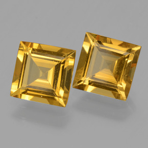 Gemas de berilo dorado amarillo natural de 2,92 ct, cuadrado, VVS-VS
