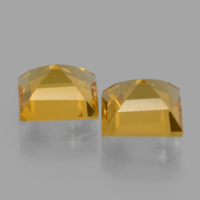 Gemas de berilo dorado amarillo natural de 2,92 ct, cuadrado, VVS-VS