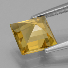 Berilo dorado oro natural de 1,45 ct, cuadrado, VVS-VS