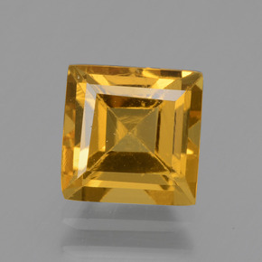 Berilo dorado oro natural de 1,64 ct, cuadrado, VS
