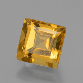 Berilo dorado oro natural de 1,64 ct, cuadrado, VS