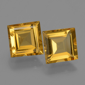 Gemas de berilo dorado amarillo natural de 2,78 ct, cuadrado, VS