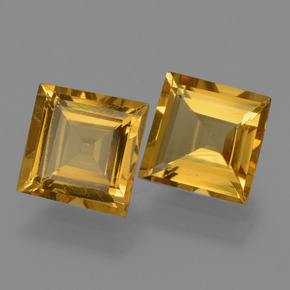 Gemas de berilo dorado amarillo natural de 2,78 ct, cuadrado, VS