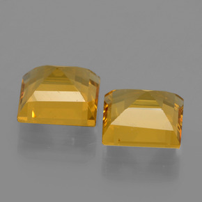 Gemas de berilo dorado amarillo natural de 2,78 ct, cuadrado, VS