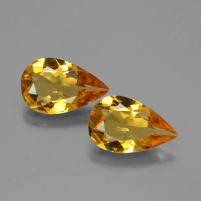 Gemas de berilo dorado oro natural de  ct, en forma de pera, VS