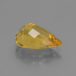 Berilo dorado oro natural de 2,30 ct, en forma de pera, VVS