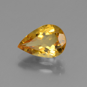 Berilo dorado amarillo natural de 1,64 ct, en forma de pera, VVS