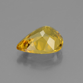 Berilo dorado oro natural de 1,97 ct, en forma de pera, VVS