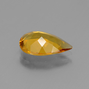 Berilo dorado oro natural de 1,46 ct, en forma de pera, VVS