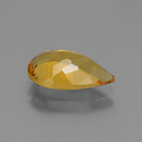 Berilo dorado oro natural de 1,70 ct, en forma de pera, VVS