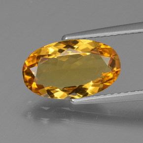 Berilo dorado amarillo natural de 1,94 ct, corte óvalo, VVS-VS
