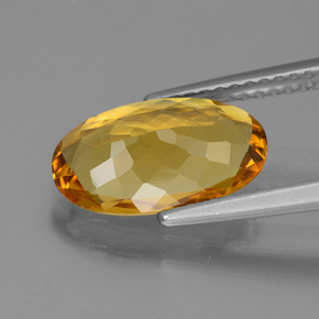 Berilo dorado amarillo natural de 1,94 ct, corte óvalo, VVS-VS
