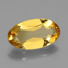 Berilo dorado oro natural de 1,99 ct, corte óvalo, VVS-VS
