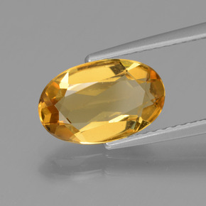 Berilo dorado amarillo natural de 1,88 ct, corte óvalo, VVS-VS