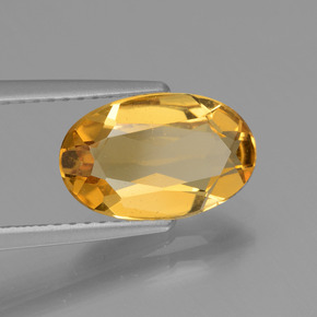 Berilo dorado amarillo natural de 1,88 ct, corte óvalo, VVS-VS