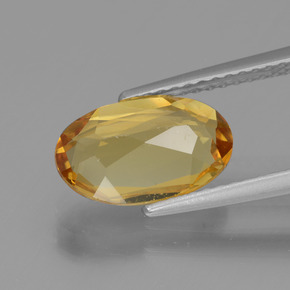 Berilo dorado amarillo natural de 1,88 ct, corte óvalo, VVS-VS