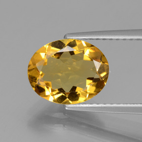 Berilo dorado oro natural de 2,02 ct, corte óvalo, VVS-VS