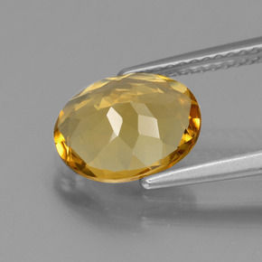 Berilo dorado oro natural de 2,02 ct, corte óvalo, VVS-VS