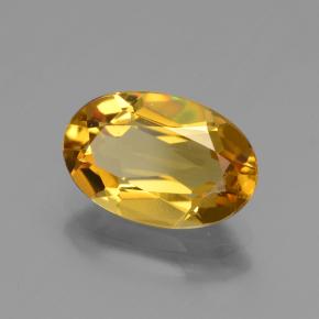 Berilo dorado dorado natural de 2,29 ct, corte óvalo, VVS-VS