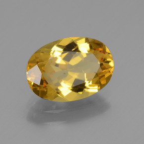 Berilo Dorado Dorado amarillo natural de 1.85 ct, Corte Óvalo, VVS-VS