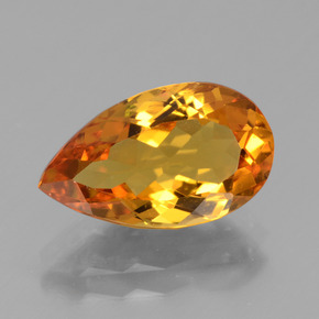 Berilo dorado oro natural de 3,16 ct, en forma de pera, VVS-VS